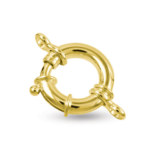 Yellow Gold Large Bolt Ring Figure 8 Clasp | Kalitheo Supply