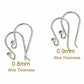 SHEPHERD HOOK EAR HOOKS – 20mm ARGENTIUM 940 | SS-011EH | Earring Making Supply