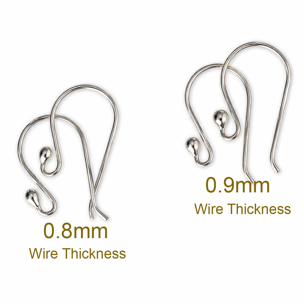 SHEPHERD HOOK EAR HOOKS – 20mm ARGENTIUM 940 | SS-011EH | Earring Making Supply