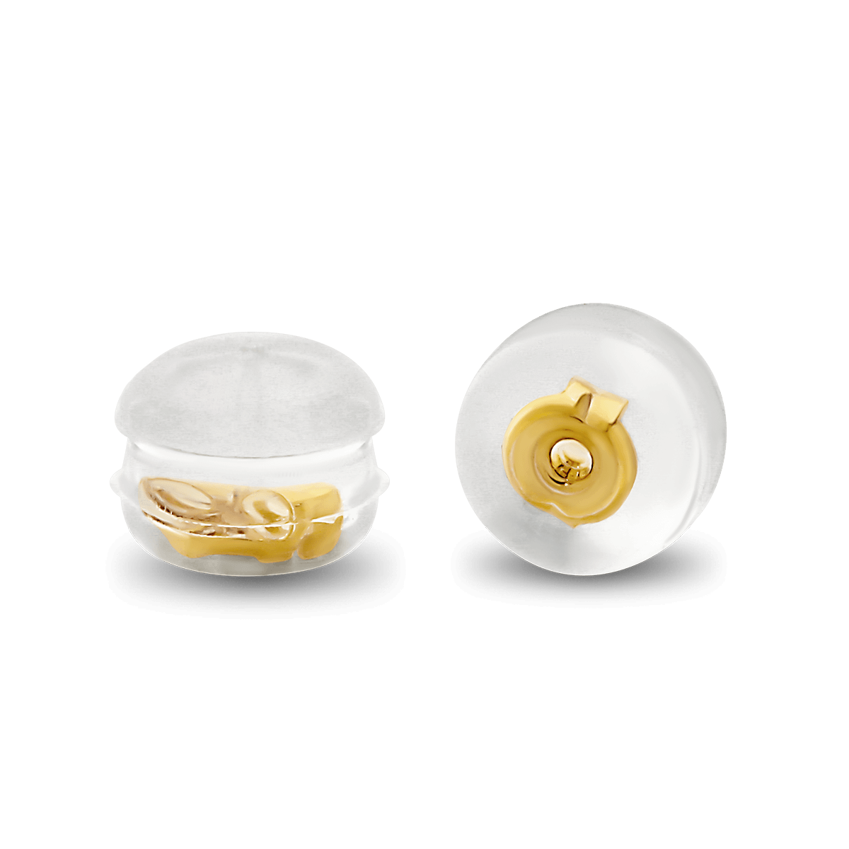 Earring Backs, Silicone Domed Easy Grip Butterfly Earring Backs, Kids Jewellery, 18ct Yellow Gold Insert | YG18-009S/EB | Jewellery Supply