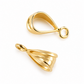 Gold Filled Pendant Bail with jump ring front view and side view