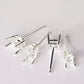 Oval Basket 4 Claw Setting earring posts - different sizes