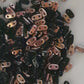 CzechMate Bar Beads – Jet / Apollo Gold -6x2mm Two-Hole Czech Glass Beads - CZMBar-27101