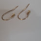 9ct Yellow Gold Handmade Earring Hooks with Hanging 3mm Pearl Cup | YG9-PC3-023EH |