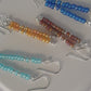 Handmade Blue Long Beaded Earrings – Sterling Silver Argentium 940