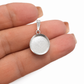 Sterling Silver 925 Round Pendant Setting Bezel white background.