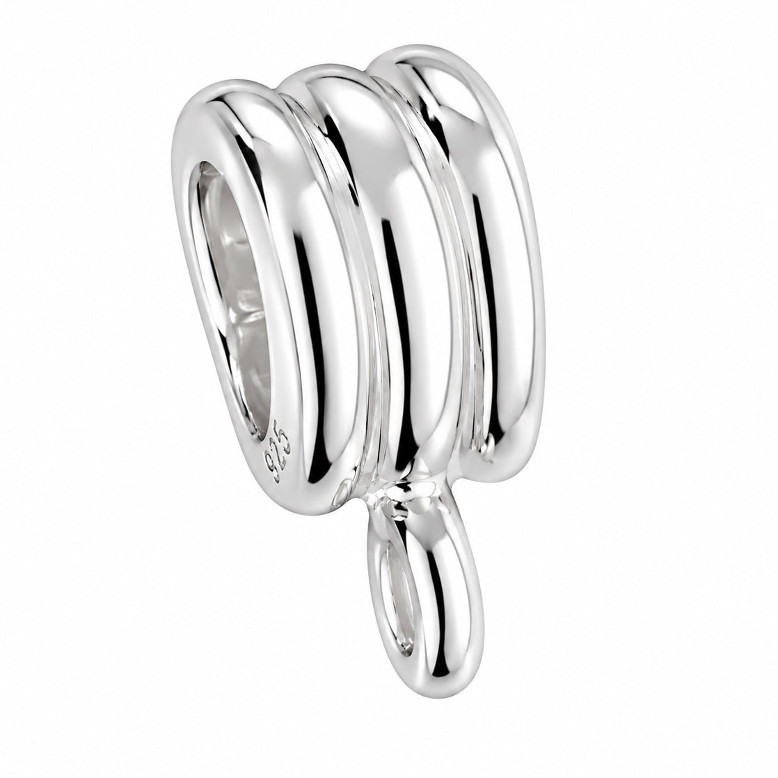 Front view of Sterling Silver 925 Donut Bail