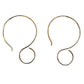 Pair of silver hoop earrings on a white background