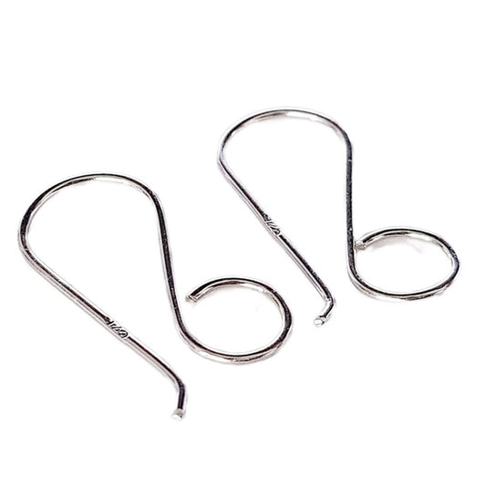 STERLING SILVER LARGE LOOP HOOKS forr Resin, Polymer & Wood Earrings | SS-026EH | Earring Supply