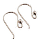 Two silver earring hooks on a white background