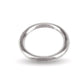 A single closed jump ring made of sterling silver with a shiny finish.