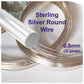 A close up sterling silver925 0.8mm wire.