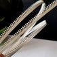 front and side view of sterling silver gallery wire No1