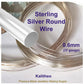 Close up of sterling silver wire 0.6mm