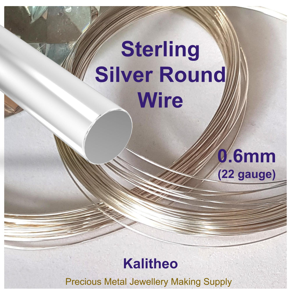 Close up of sterling silver wire 0.6mm