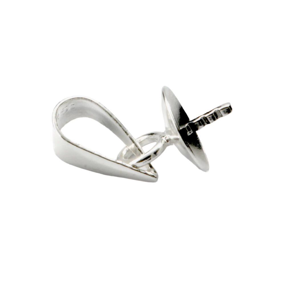 Sterling Silver 925 Findings - Pendant Drop white background