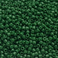11/0 Toho Seed beads in pine green opaque TR-47H close up.