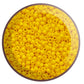 Circle of yellow beads close up