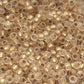 close up crystal frosted gold lined beads
