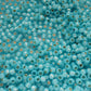 close up of milky aqua bead