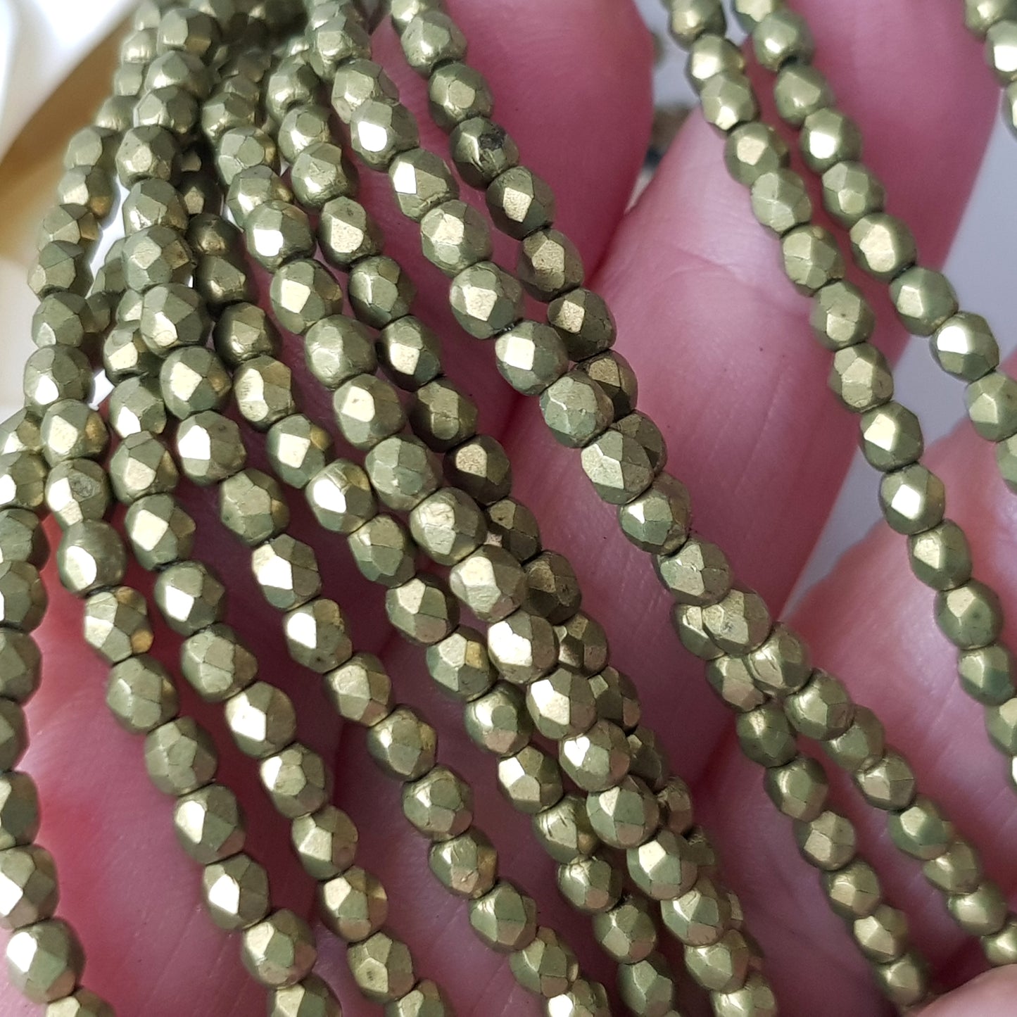 Czech Fire Polished - Meadowlark Saturated Metallic 3mm Round 50 Bead Strand  |  FP-03-05A03 | Beading Supply
