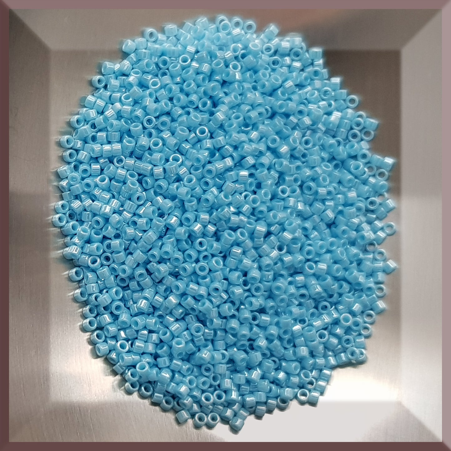 Aiko 11/0 TA-124B Baby Blue Opaque Precision-Cut Cylinder Toho Seed Beads | Beading Supply