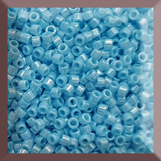 Aiko 11/0 TA-124B Baby Blue Opaque Precision-Cut Cylinder Toho Seed Beads | Beading Supply