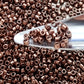 Aiko 11/0 TA-522 Rosy Brown Galvanized Precision-Cut Cylinder Toho Seed Beads | Beading Supply