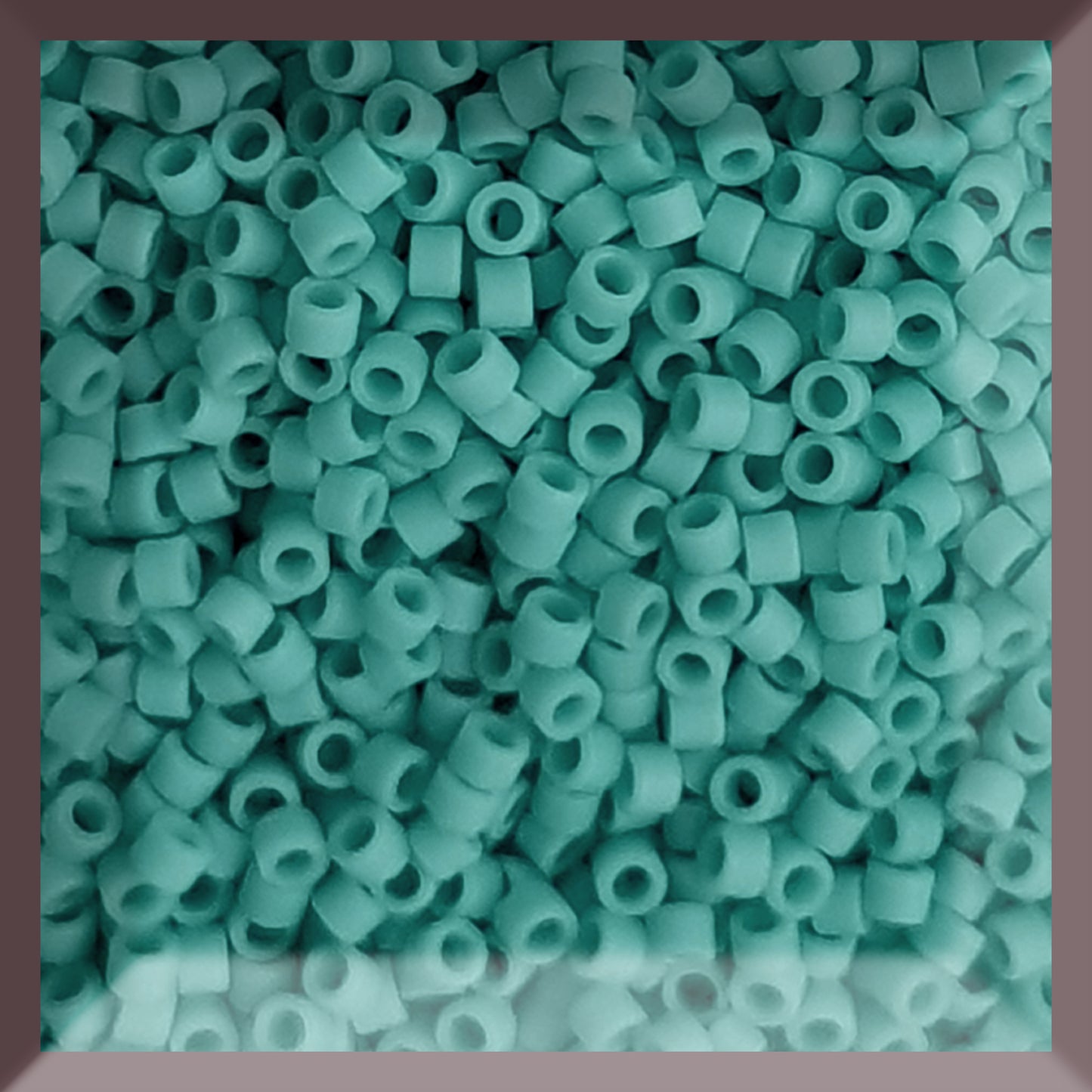 Aiko 11/0 TA-55F Turquoise Frosted Opaque Precision-Cut Cylinder Toho Seed Beads | Beading Supply
