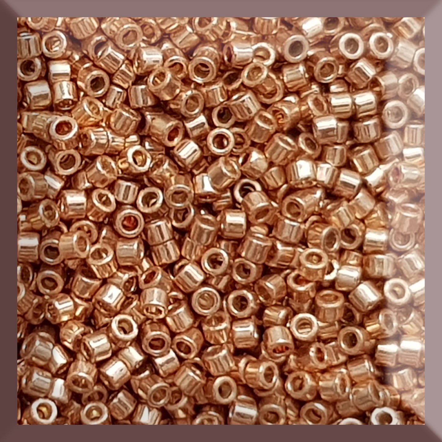 Aiko 11/0 TA-PF551 Rose Gold Galvanized PermaFinish Precision-Cut Cylinder Toho Seed Beads | Beading Supply