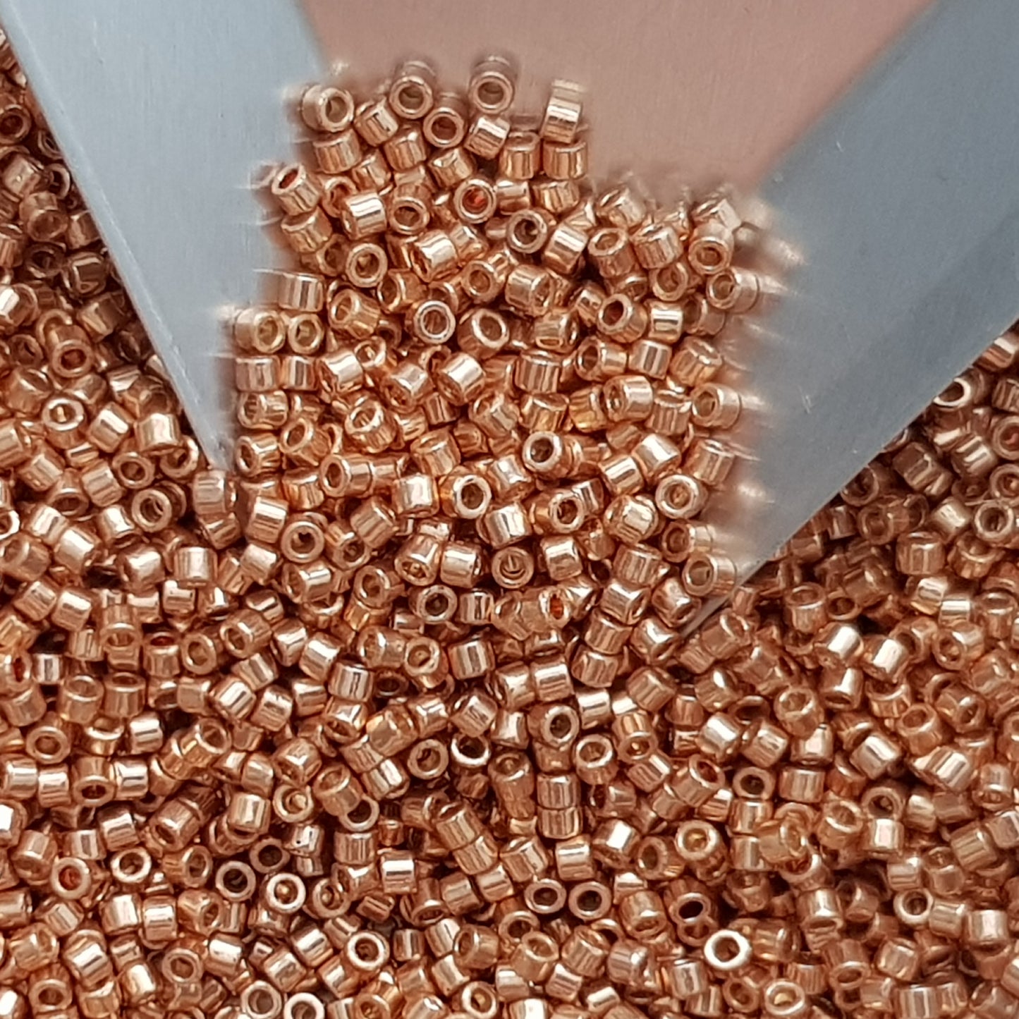 Aiko 11/0 TA-PF551 Rose Gold Galvanized PermaFinish Precision-Cut Cylinder Toho Seed Beads | Beading Supply