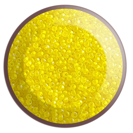 11/0 TR-175F Lemon Rainbow Matte Round Toho Seed Beads - Beading Supp;ly - Kalitheo Jewellery