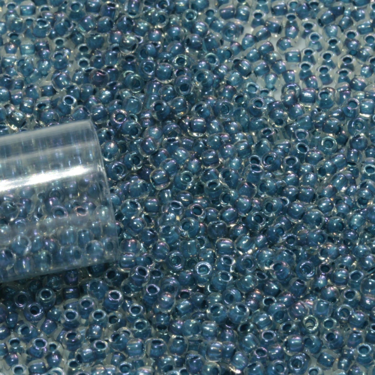 11/0 TR-193 Crystal Lustre Dark Capri Lined Round Toho Seed Beads - Beading Supply - Kalitheo Jewellery