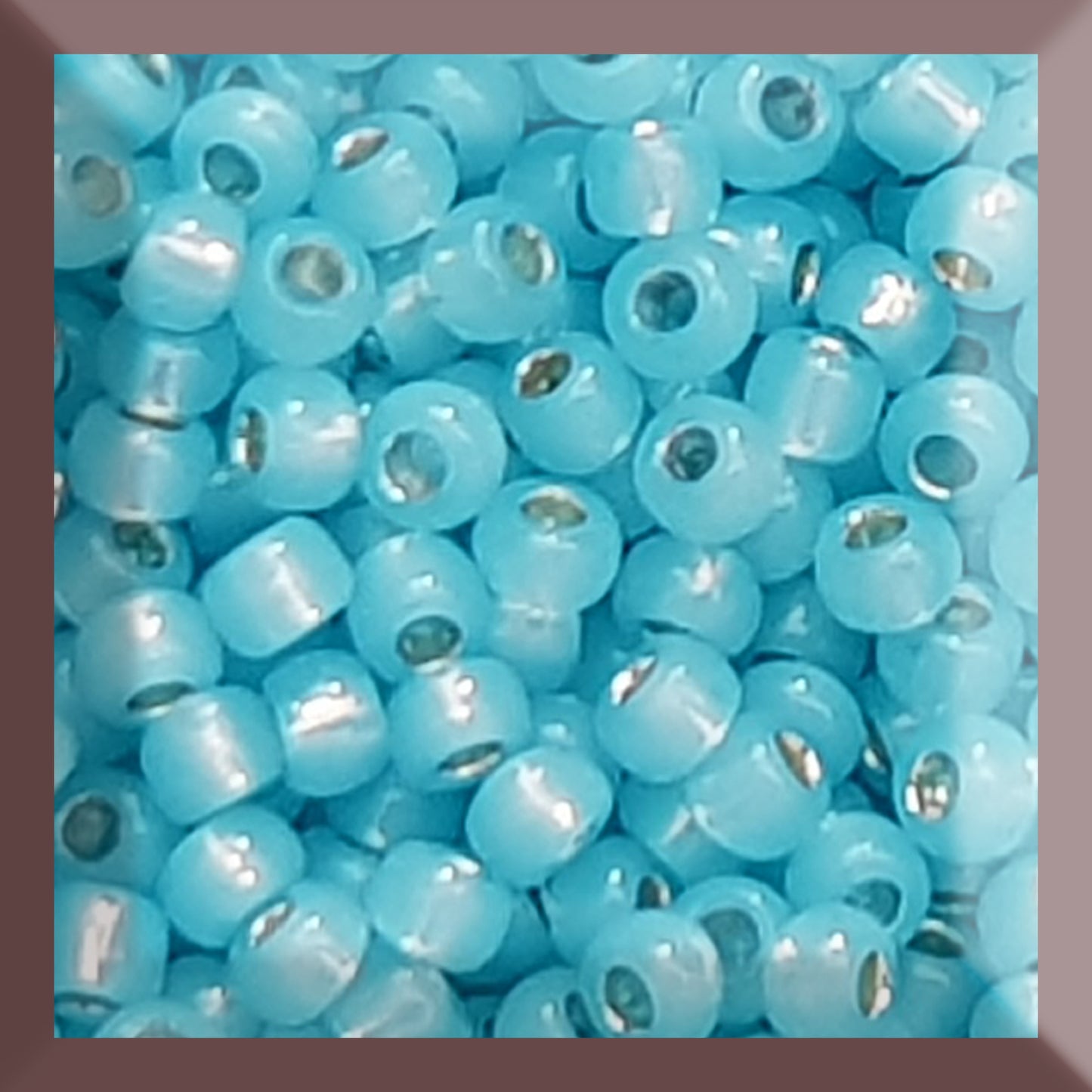 11/0 TR-2117 Milky Aqua Silver Lined 10g/30g Round Toho Seed Beads | Beading Supply