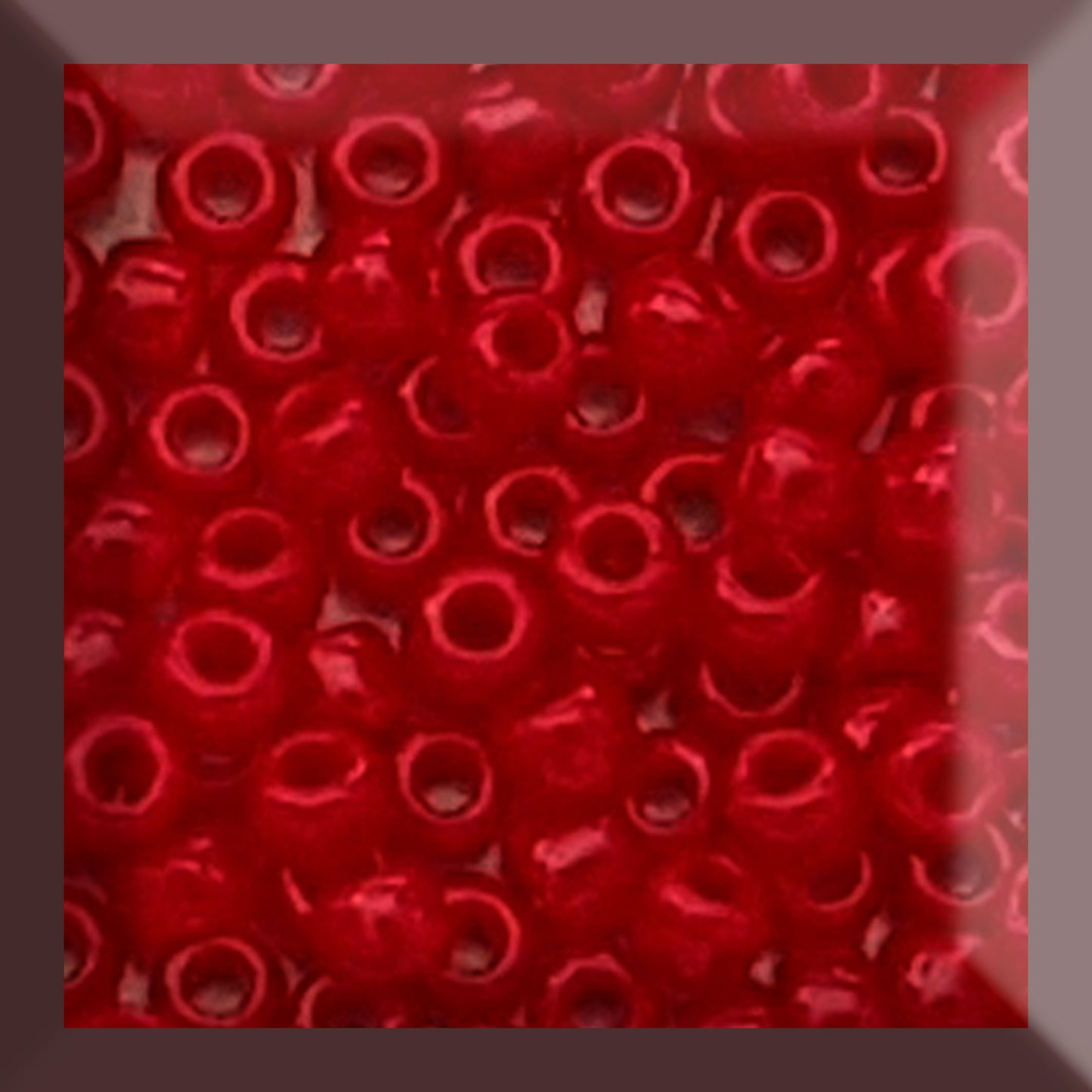 11/0 #45 Pepper Red Opaque Toho Seed Beads Close Up Square| Beading Supply | Kalitheo Sydney