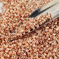 11/0 TR-PF551 Rose Gold Galvanized Permanent Finish 10g/30g Round Toho Seed Beads - Beading Supply