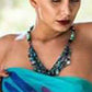 KTC-284 "Ariel Blue" Boho Multi-strand Necklace - Kalitheo Jewellery