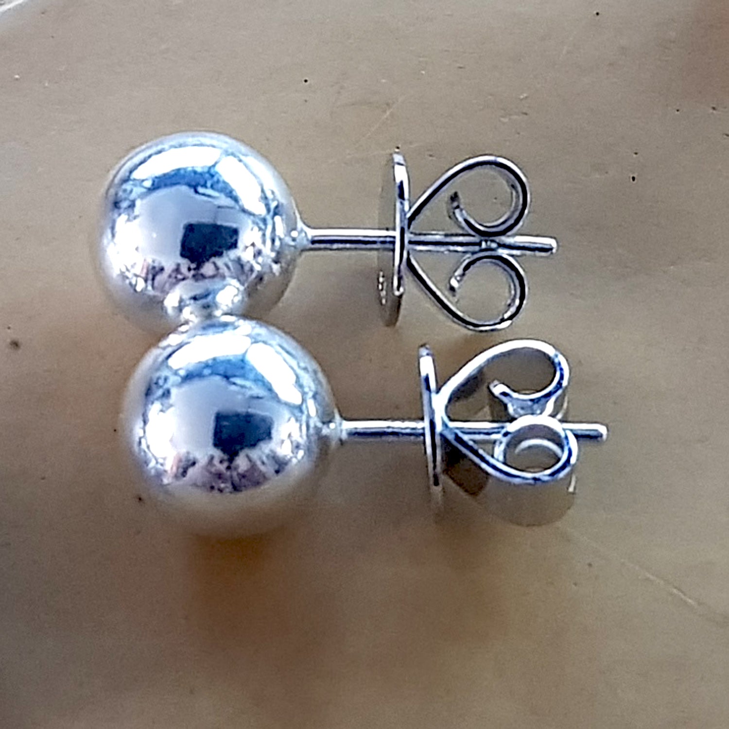 Sterling Silver 925 Ball Stud Earrings | (KJ-372E) - Kalitheo Jewellery