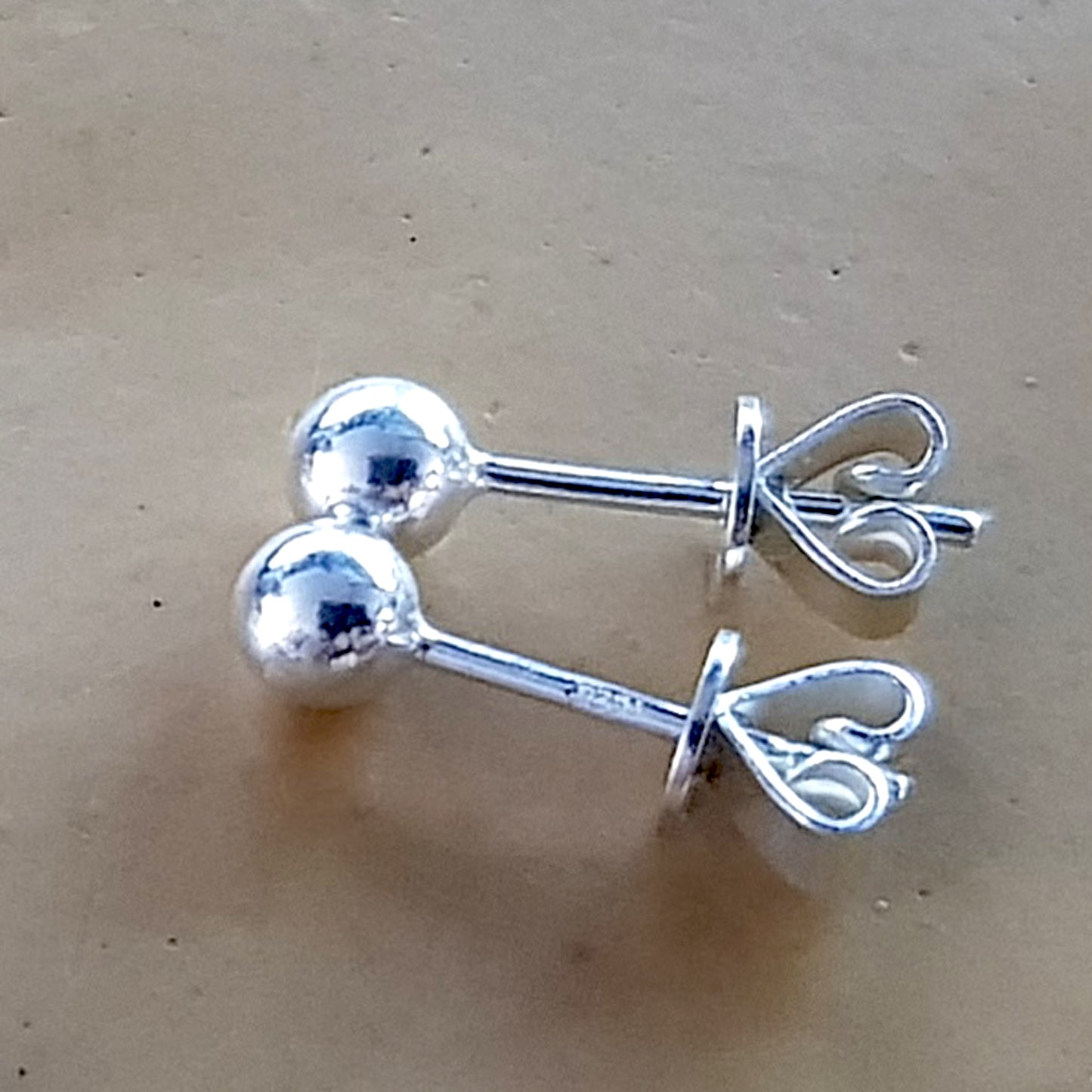Sterling Silver 925 Ball Stud Earrings | (KJ-372E) - Kalitheo Jewellery