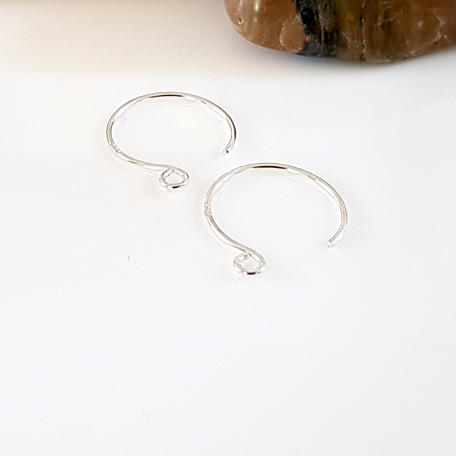 Circle Ear Hook 2 x 2 cm Silver .999 | FS-015EH | Jewellery Supply - Kalitheo Jewellery