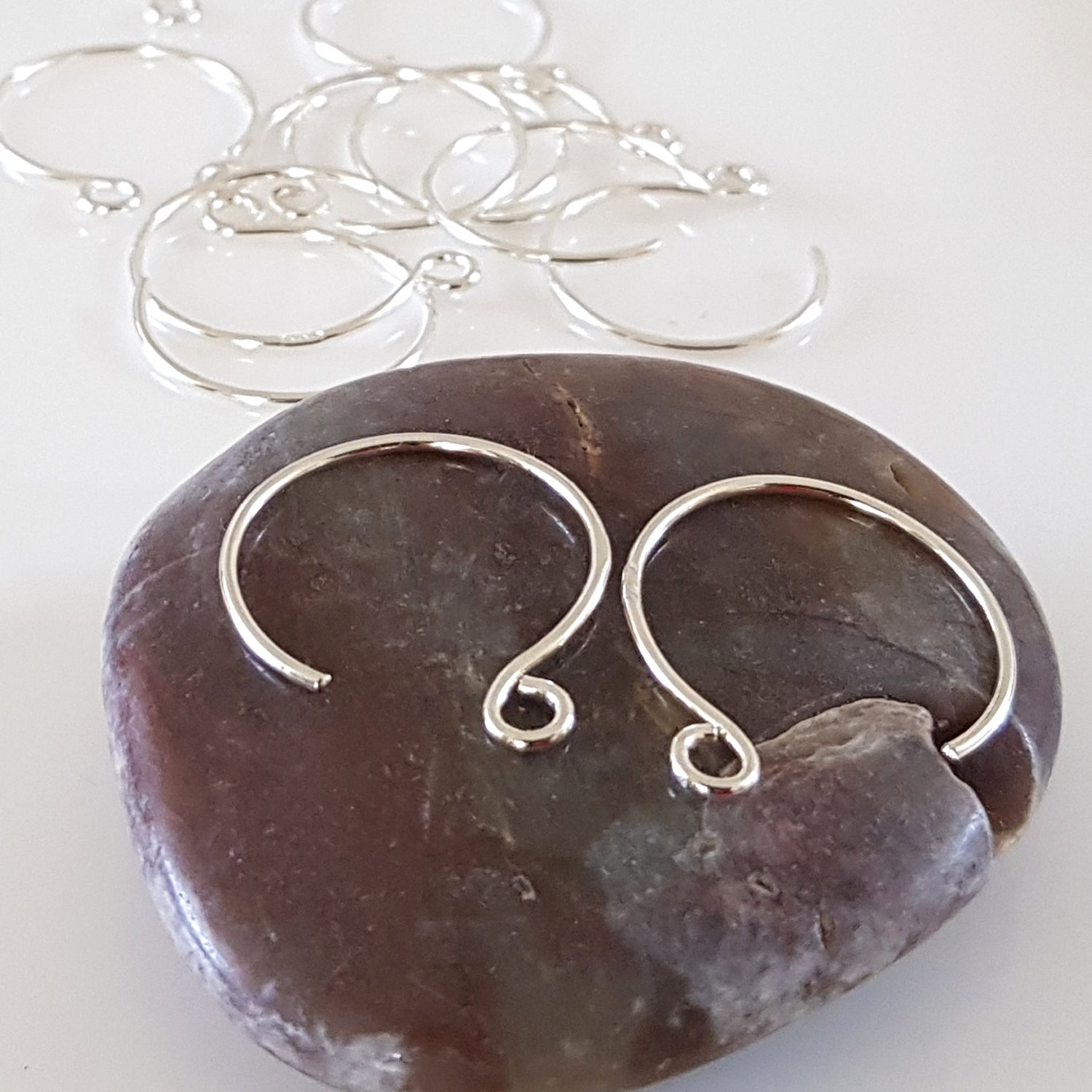 (BULK 6 pcs) Handmade Silver .999 Circle Ear Hook | FS-015EH-3 | Jewellery Supply - Kalitheo Jewellery