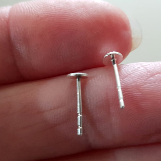 Earring Posts 4mm Sterling Silver | SS-0024EP | Jewellery Making Supply - Kalitheo Jewellery