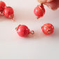 Copper Wire Wrapped Peach Dyed Stone 10 mm | WC-004D | Jewellery Making Supply - Kalitheo Jewellery