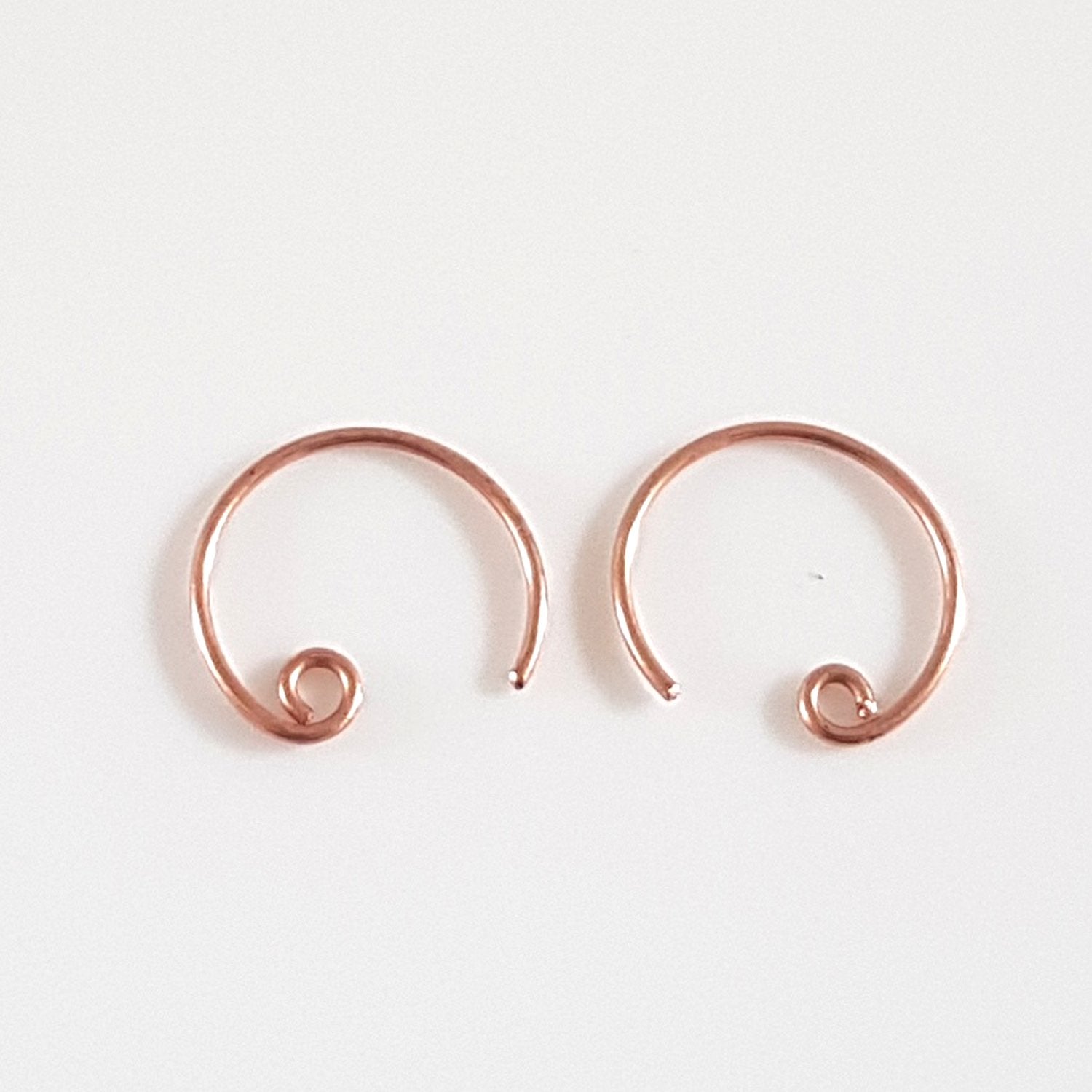 Copper Circle Artisan Earring Hooks BULK 10 pcs | C006EH-5 | Jewellery Supply - Kalitheo Jewellery