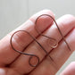 Ear Wires, Oxidised Copper Large Shepherds Hooks - Jewellery Making Supply (F-C008/EH ) - Kalitheo Jewellery