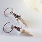 White Howlite Spike Earrings | (KJ-395E | Artisan Earrings - Kalitheo Jewellery