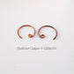 Copper Circle Artisan Earring Hooks BULK 10 pcs | C006EH-5 | Jewellery Supply - Kalitheo Jewellery