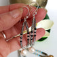 Freshwater Pearl Dangle Hoop Earrings | KJ-412EW | Artisan Earrings - Kalitheo Jewellery