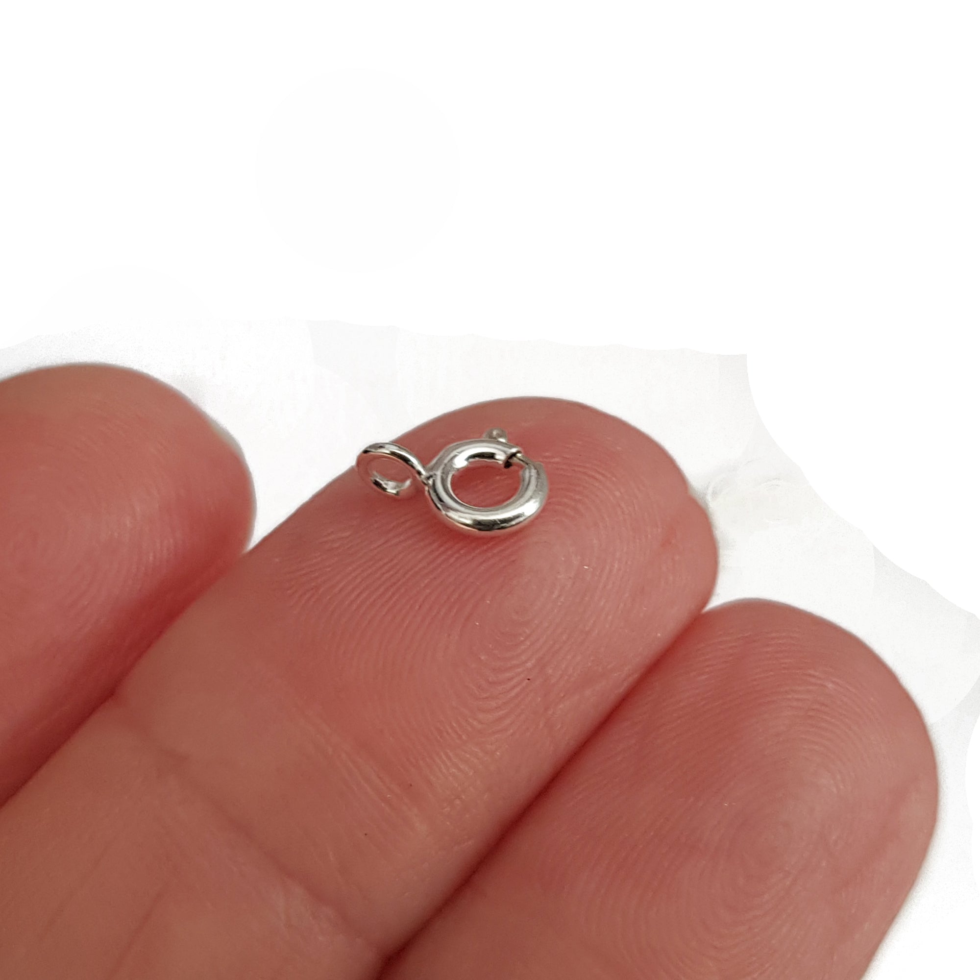 Sterling silver bolt ring clasp deals