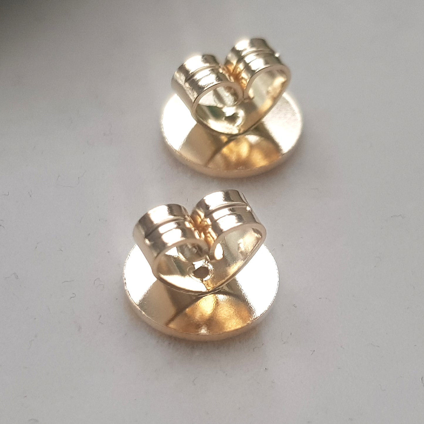 Yellow Gold 9ct Large Disc Butterfly Backs - Earring Findings